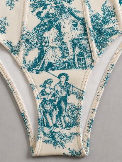 VIVI Azure Toile Sculpt Swimsuit Set