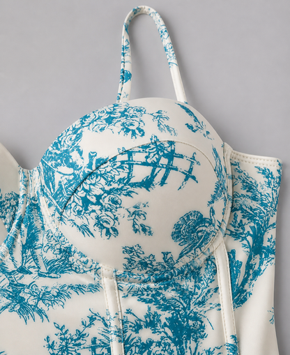 VIVI Azure Toile Sculpt Swimsuit Set