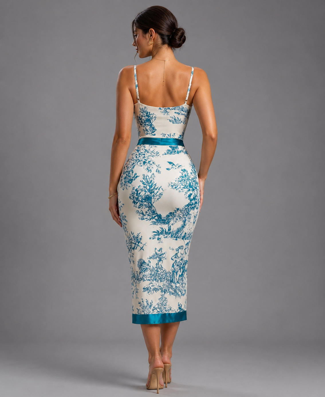 VIVI Azure Toile Sculpt Swimsuit Set