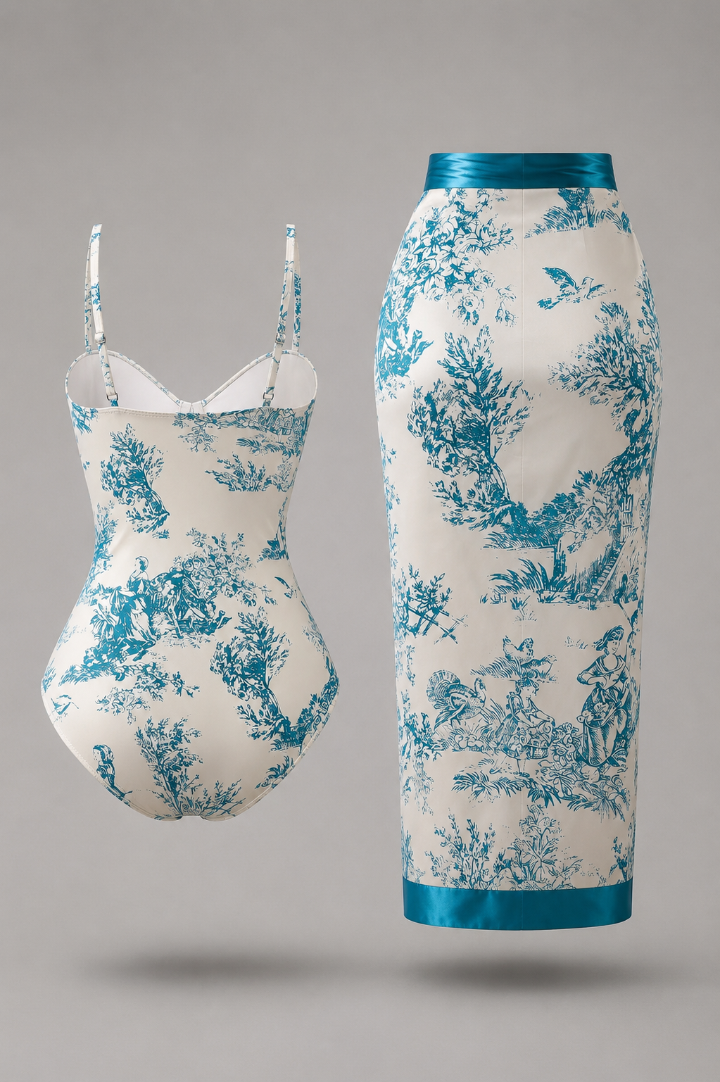 VIVI Azure Toile Sculpt Swimsuit Set