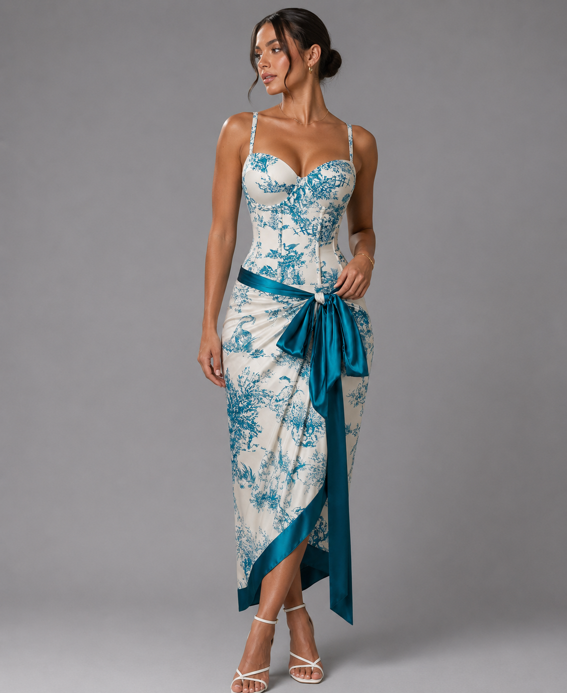 VIVI Azure Toile Sculpt Swimsuit Set