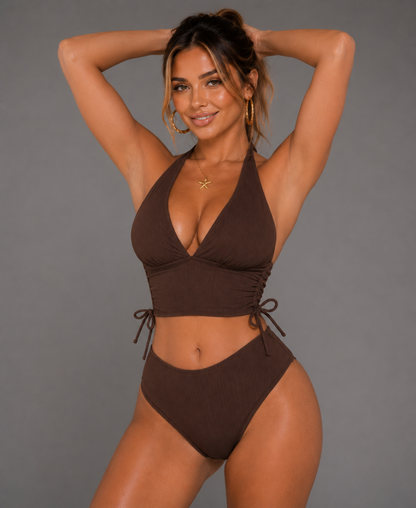Vivi Mocha Sculpt Bikini Set